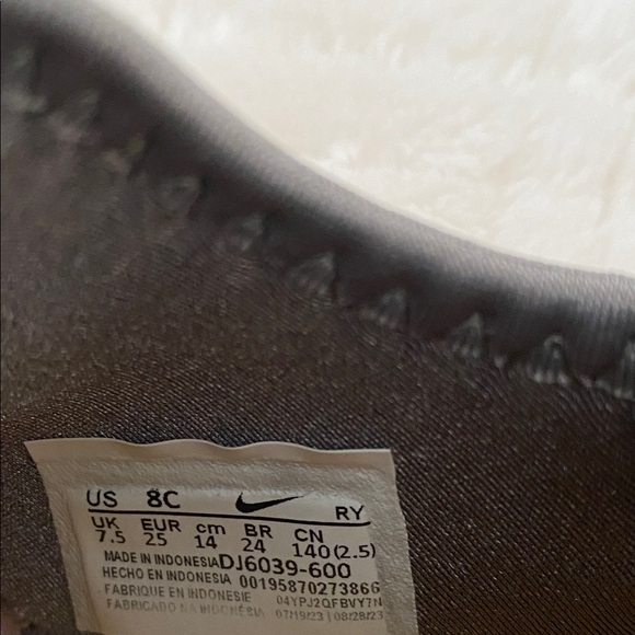 Nike Kids Pink and Gray Slip-On Sneakers - Picture 6 of 6